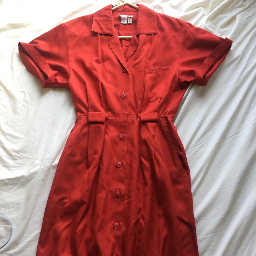 Beautiful Vintage 60’s Red Work Dress
